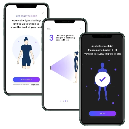 Mobile 3D body scan app Mobile 3D body scan app